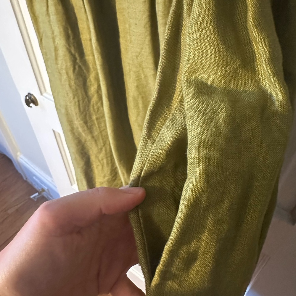 Conscious Clothing Green Linen Dress - Picture 6 of 11